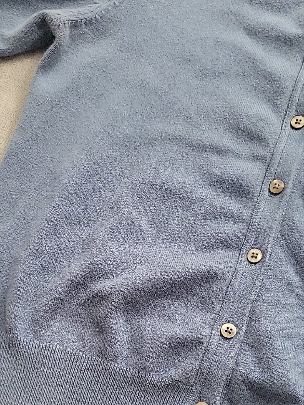 GAP Women's Dusty Blue Button-Up Cardigan M - Picture 4 of 7
